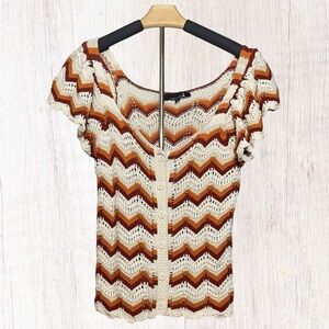 Broadway Crochet Button Up Blouse